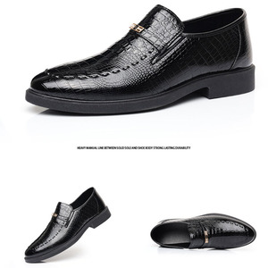 <span class=keywords><strong>Mocasines</strong></span> de Negocios para Hombre con Patrón de Cocodrilo Negro, de PVC Antideslizante, con Forro de Imitación de Cuero Suave, Calzado para Boda y Oficina - Product Image 5