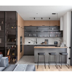 New Design Melamine Kitchen Cabinet Modern Wooden Kitchen Cabinets - Product Image 6