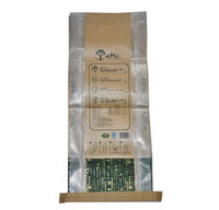 Sac tissé laminé en papier kraft pour 10 kg de riz, sac résistant à l'humidité avec impression couleur HD, logo personnalisé disponible