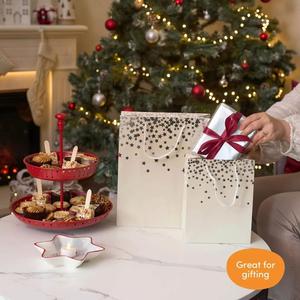 ถุงกระดาษพิมพ์ลายตามสั่งสำหรับบรรจุภัณฑ์เสื้อผ้าหรูหรา ของขวัญ ของชำร่วย ทนทาน ใช้ซ้ำได้ สำหรับใส่เครื่องประดับ พร้อมหูหิ้ว สำหรับธุรกิจ - Product Image 2