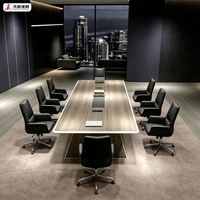 Mesa de Conferencia Grande de Lujo JIUSHUN, Mesa de Reuniones Moderna para Sala de Juntas Administrativa, Muebles de Oficina