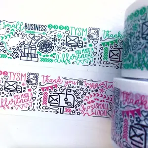 BOPP Custom LOGO printed Strong Adhesive Clear Packing Tape Transparent Jumbo Roll Packaging Box Sealing