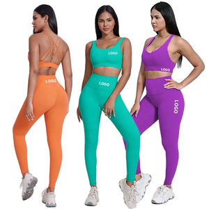 2025 Women's High Quality Yoga Sports Set Breathable Fitness Vest & Top with Printed <b>Tights</b> Suit for Sports & Yoga Wear - Product Image 4