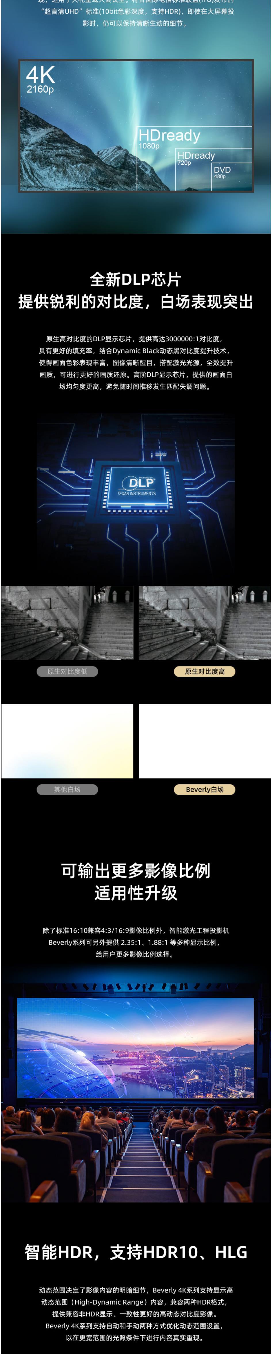 [YIDAHAI BH4K]4K 6000 Ansi lumens Laser+DLP venue outdoor mapping professional large Huge size project beamer proyector projecto