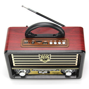MEIER M-113BT Radio rétro en bois portable sans fil BT AM/FM/SW lecteur USB/TF batterie 1200mAh - Product Image 4