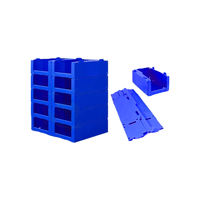 Boîtes de rangement pliables en PP ondulé pour entrepôt, empilables, étanches, taille personnalisable, pour vêtements, personnalisables