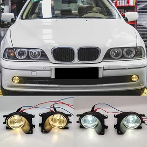 Lampu Kabut Depan Mobil Pengganti Lampu Kabut LED Lampu Kabut dengan Bohlam Perakitan Kit untuk BMW E39 1999 2000 2001 2002 2003 2004