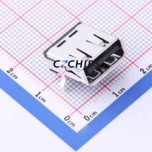 676430910 USB Connector Bent Lead Through Hole Connector Type-A USB 2.0 Female Right Angle Insert - Product Image 1