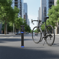 Pompe à vélo miniature haute pression bidirectionnelle Woeldcycle TWO-03 100 PSI, étanche, légère, durable, avec manomètre, rapide