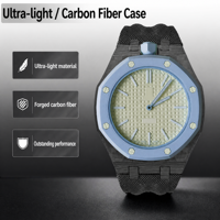 Boîtier de montre en fibre de carbone personnalisé Lionorm Royal Pop avec bracelet en caoutchouc FKM pour AP -swatch Royal Pop Kit de modification de montre de luxe protectrice