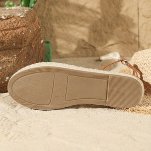 Commercio all'ingrosso 2024 estate Flat canapa corda <span class=keywords><strong>espadrillas</strong></span> per le signore alla moda medio cavo maglia fibbia cinturino Slip-On per la primavera - Product Image 5