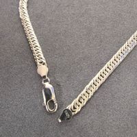 Chaîne cubaine en argent sterling S925 de 5 mm à coupe diamant, 8 maillons, 3 fermoirs, style hip-hop, pour hommes, vente en gros, bijoux fins