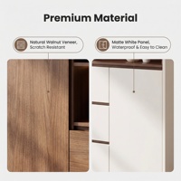 Armoire de chambre moderne autoportante en bois durable, grand rangement, mobilier écologique pour maison, bureau, hôtel, villa, appartement