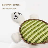 Jouet pour chien en peluche, résistant aux morsures, durable, anti-ennui, mignon, grand, plat, couineur, en forme de tortue de dessin animé, interactif, pour l'exercice et l'usage en intérieur