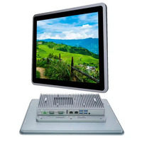 Partaker Panel depan IP65 PC Industri 17 inci I7 10810U I5 10310U J6412 TPM2.0 RS232 DDR4 2x LAN USB layar sentuh komputer
