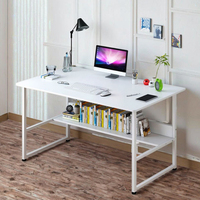 Chaise de jeu de bureau DESIN réglable de luxe bleue pour mini PC, construction simple en métal et bois, modèle M001
