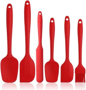 Nouvel ensemble d'ustensiles de cuisine en silicone de qualité alimentaire, résistant à la chaleur, 5 pièces, avec poignées en bois, spatules pour la décoration de gâteaux - Product Image 2
