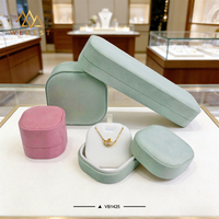 Boîte à bijoux Webest, boîte à bijoux en velours de luxe, coffret cadeau, ensemble de boîtes à bijoux