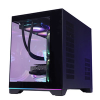 LY Meilleures ventes Etui pour PC en verre hautement respirant Personnalisé Ventilateurs arc-en-ciel Micro ATX Verre trempé Spcc Computer Gaming Pc case