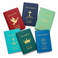 Porte-passeport en cuir PU de luxe avec logo personnalisé, estampage à chaud en feuille d'or, étui pour documents de voyage, porte-cartes de visa, cadeau d'affaires