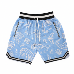 Short de golf pour homme de 9 pouces, entrejambe 90% polyester 10% élasthanne, logo personnalisé, impression par sublimation, motif élastique - Product Image 1