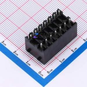 DB2EVHBG-3.81-2*7P-BK Plug-in Terminal Block Through hole,P=3.81mm Board-to-Board / Socket - Closed Snap Fixing 2x7P 3.81mm - Product Image 2