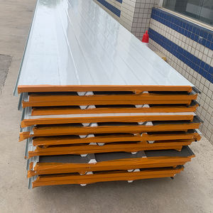 Panel sándwich de lana de roca de acero prefabricado de diseño moderno y ligero, ignífugo, insonorizado, aislamiento térmico, techo de pared ecológico - Product Image 1