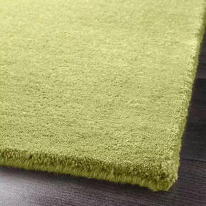 Tapis contemporain en laine tuftée à la main, vert uni, fait main, doux, durable, taille sur mesure, tapis moderne. - Product Image 1