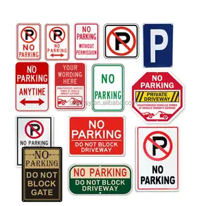 Tanda keamanan lalu lintas yang berbeda tanpa parkir kapan saja tanda peringatan UV dilindungi dan tahan cuaca