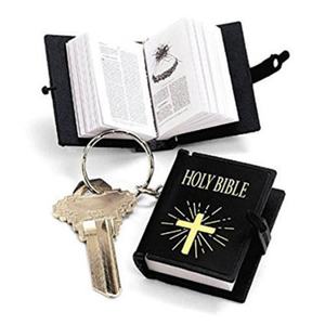 Mini porte-clés religieux mignon en anglais, mini livre de la Bible chrétienne, chaînes de porte-clés en gros - Product Image 1