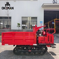 OKEMAN 1-Tonnen-Mini-Raupendumper mit Gummiketten, Motor, Getriebe und Pumpe für den Einsatz in der Landwirtschaft