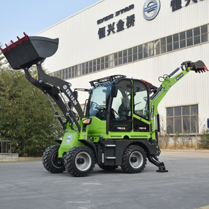 Chargeuse sur pneus 4x4 certifiée CE, 1 tonne, avec moteur Euro 5 EPA pour les travaux d'excavation, de construction routière et de terrassement - Product Image 1