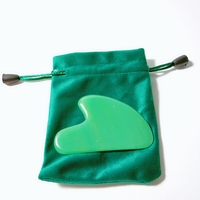 Outil de massage facial HZ en jade Gua Sha, Aventurine verte, outil Gua Sha personnalisé