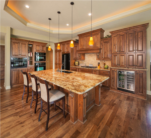 Muebles de <span class=keywords><strong>Cocina</strong></span> Personalizados de Madera Maciza de Roble, Armarios de Despensa con Puertas y Frentes de Cajones - Product Image 2