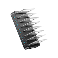Station de charge GaN 288W avec 5 ports Type C et 2 ports USB, adaptateur de charge USB pour ordinateur portable et téléphone 17 16 15 14