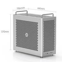 B2Max 32L Full Aluminum Mid Tower MicroATX Computer Case with 360mm Cooling Side Panel Window ATX/SFX Power Supply Support