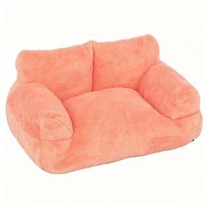 Luxury Faux Fur Dog <b>Bed</b> Solid Cream Color Rectangle Shape Soft Indoor Pet <b>Bed</b> for Dogs All Seasons Removable Washable - Product Image 2