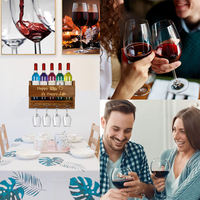 Support mural personnalisable en pin massif pour bouteilles de vin – Rangement mural en bois pour cuisine