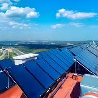 Collecteur solaire à plaque plate de 2,0 m, revêtement noir, absorbeur en cuivre, pièces de chauffe-eau solaire OEM, extérieur, hôtel, économie d'énergie, durable