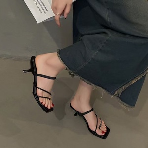 Moda estiva nuove scarpe basse fatte a mano aperte da donna sandali con tacco Verde vendita calda - Product Image 2