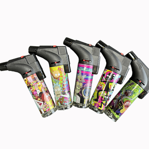 Venta al por mayor logotipo personalizado gas butano recargable a prueba de viento cigarrillo Jet antorcha encendedores - Product Image 1