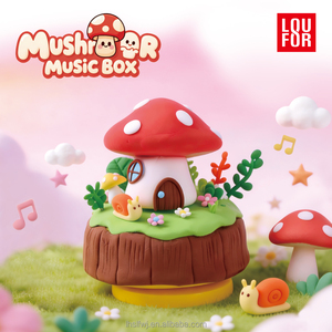 Boîte <span class=keywords><strong>à</strong></span> musique en argile autodurcissante ultra-légère en forme de <span class=keywords><strong>maison</strong></span> champignon, cadeau artisanal DIY fait main pour enfants - Grande Vente - Product Image 3