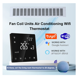 Thermostat <span class=keywords><strong>de</strong></span> climatisation Smart Life <span class=keywords><strong>de</strong></span> contrôle <span class=keywords><strong>de</strong></span> la température Thermostat à ventilo-convecteur Wifi avec thermostat Wifi Tuya à économie d'énergie - Product Image 5