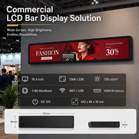 Affichage numérique LCD commercial haut de gamme pour publicité sur les rayons de magasin et magasins intelligents