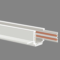 Sistem Rel Magnet Aluminium Ultra Tipis Putih Modern 48V untuk Lampu LED Magnetik, Penerangan Plafon Dalam Ruangan