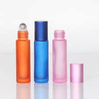 Auf Lager: Bunte, mattierte Glas-Roll-on-Flaschen (10 ml) – Leere Roll-on-Flaschen für ätherische Öle (10 ml) – Roll-on-Parfümflaschen