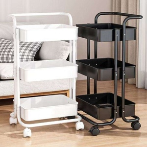 Carrito de Almacenamiento Móvil Z Beauty Salon Rack para Baño, Sala de Estar, Cocina y Acabados, Estante Sencillo para Sala de Estar - Product Image 1