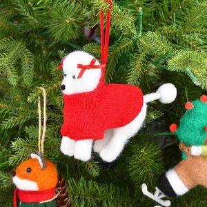 Décorations de Noël en feutre de laine pour enfants, en forme d'animaux, à suspendre, accessoires pour sapin et cadeaux, vente en gros - Product Image 2
