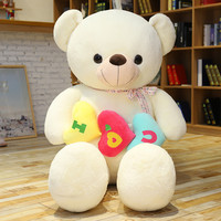 Amour ours en peluche peluche poupée doux mignon ours en peluche jouet anniversaire saint valentin cadeau pour enfants ami ours en peluche oreiller