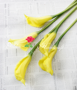 QSLH VF068 Hoa Cưới Trang Trí Cảm Ứng Thật PU Hoa Nhân Tạo Kích Thước Lớn Hoa Lily Calla - Product Image 3